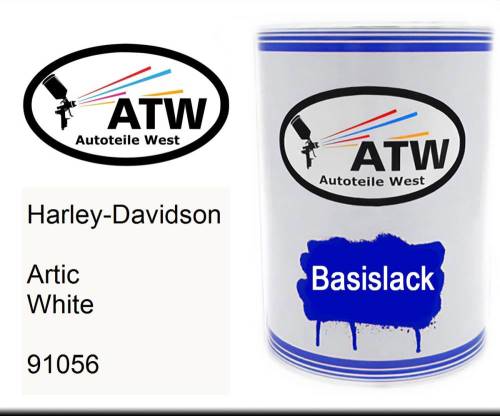 Harley-Davidson, Artic White, 91056: 500ml Lackdose, von ATW Autoteile West.